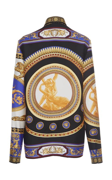 versace purple and gold shirt uk|Versace long sleeve t shirt.